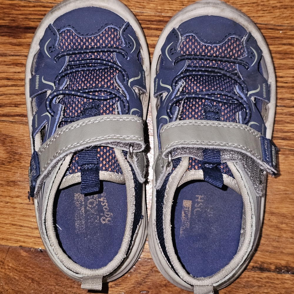 Kids Navy and Gray Shoes